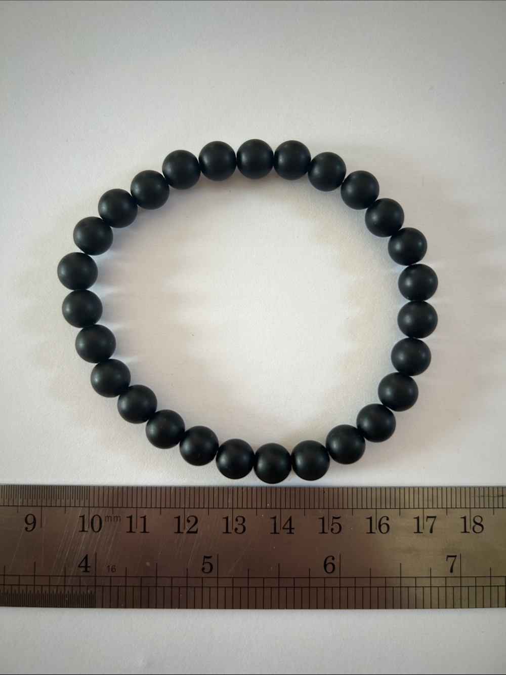 Black Onyx Beaded Bracelet Crystal Matte